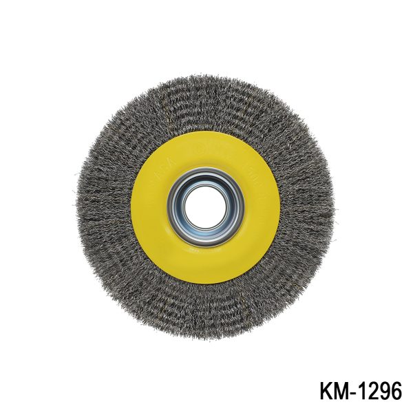 Escobilla de rueda 8" acero ondulado
