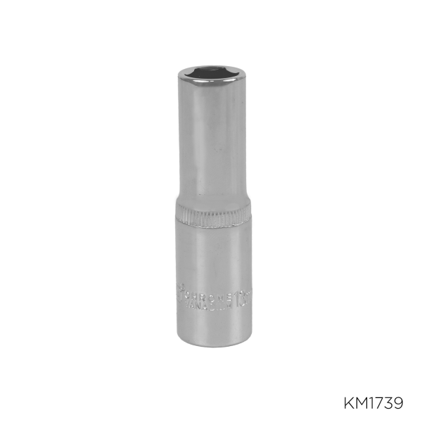 Dados largo cromado CRV 1/2"DR. 13mm