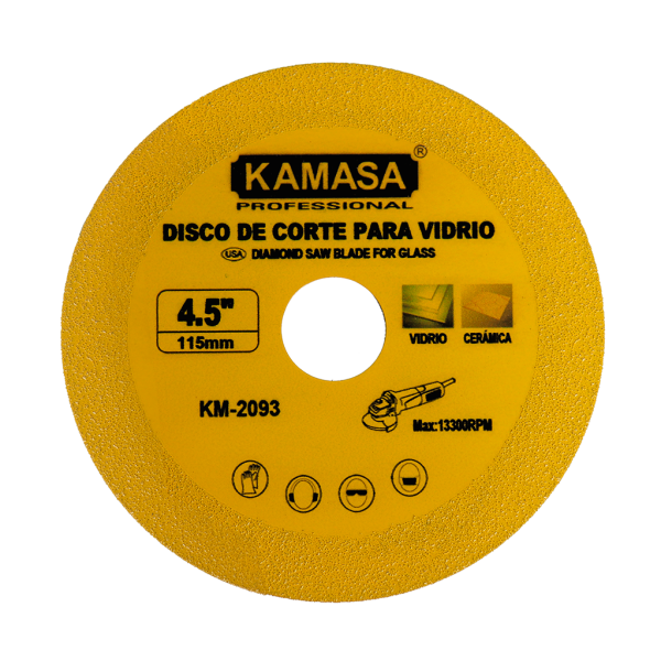 Disco diamantado para vidrio 4.5" (115mm) KAMASA