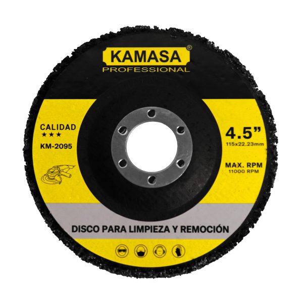 Disco para limpieza y remocion negro 4.5"  KAMASA ***