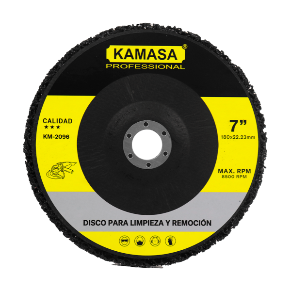 Disco para limpieza y remocion negro 7" KAMASA ***