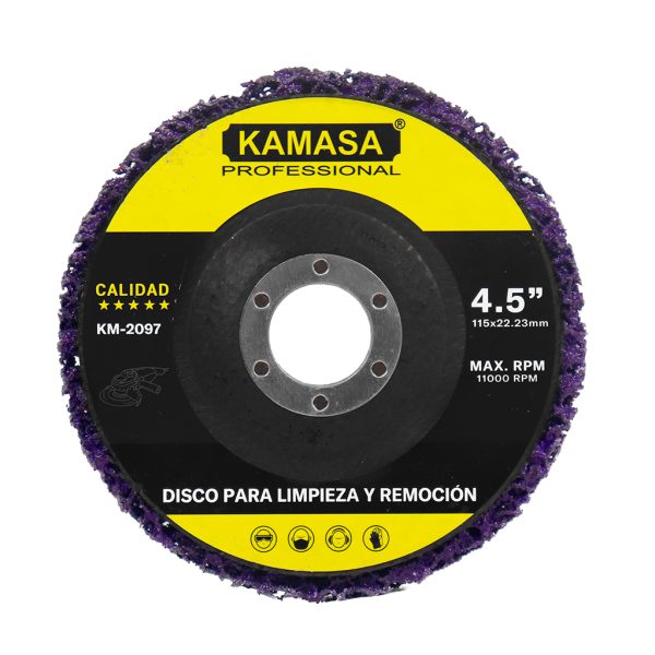 Disco para limpieza y remocion violeta 4.5" KAMASA *****