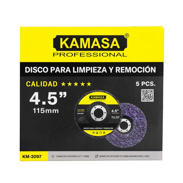 Disco para limpieza y remocion violeta 4.5" KAMASA ***** - Imagen 3