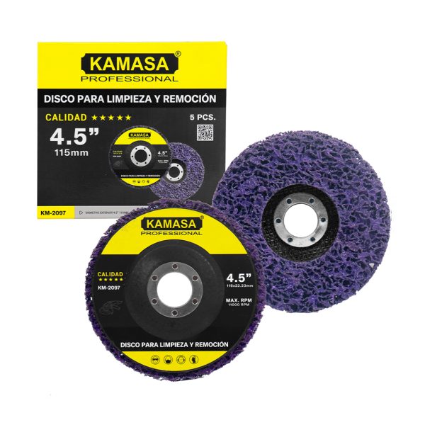 Disco para limpieza y remocion violeta 4.5" KAMASA ***** - Imagen 2