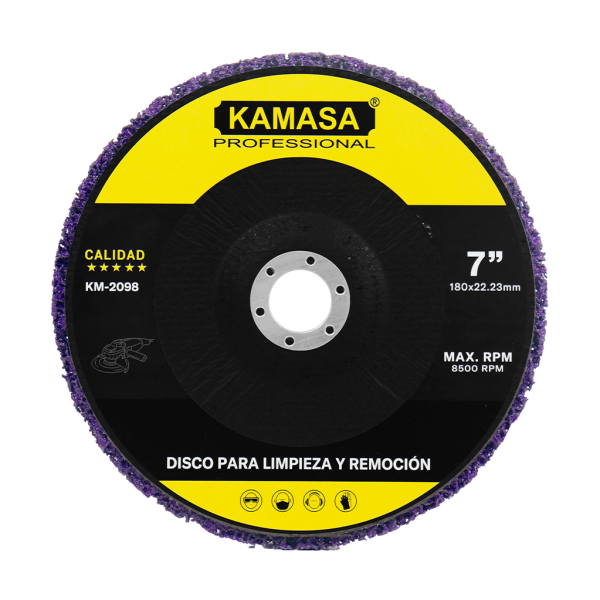 Disco para limpieza y remocion violeta 7" KAMASA *****