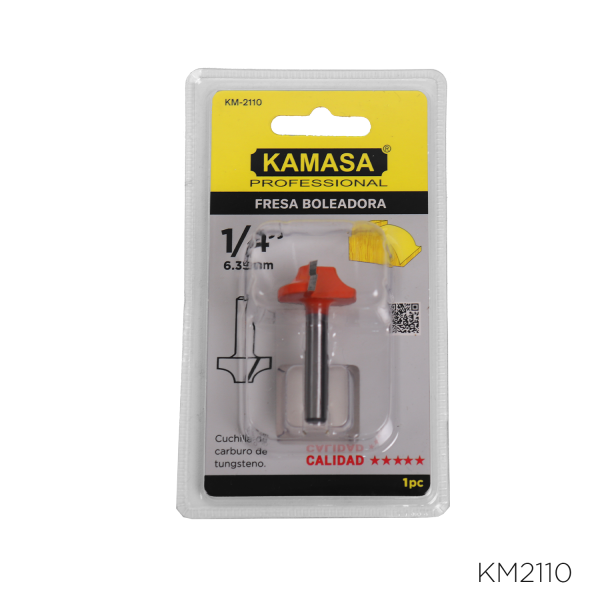 Fresa boleadora 1/4"x1" KAMASA ***** - Imagen 2