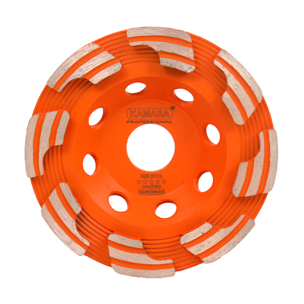 Disco copa diamantado triple segmento 4.5" (115MM) naranja KAMASA*****