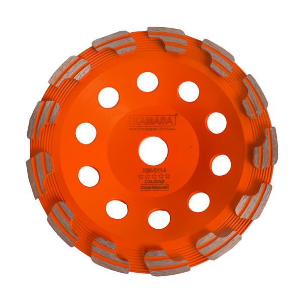 Disco copa diamantado triple segmento 7" (180MM) naranja KAMASA*****