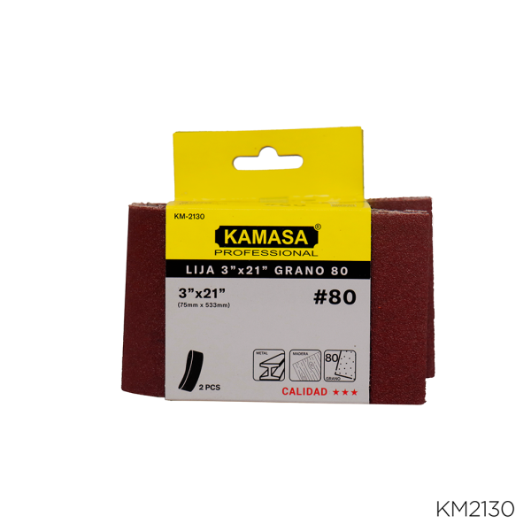 Lija de banda 3"x21" P80 /2PCS