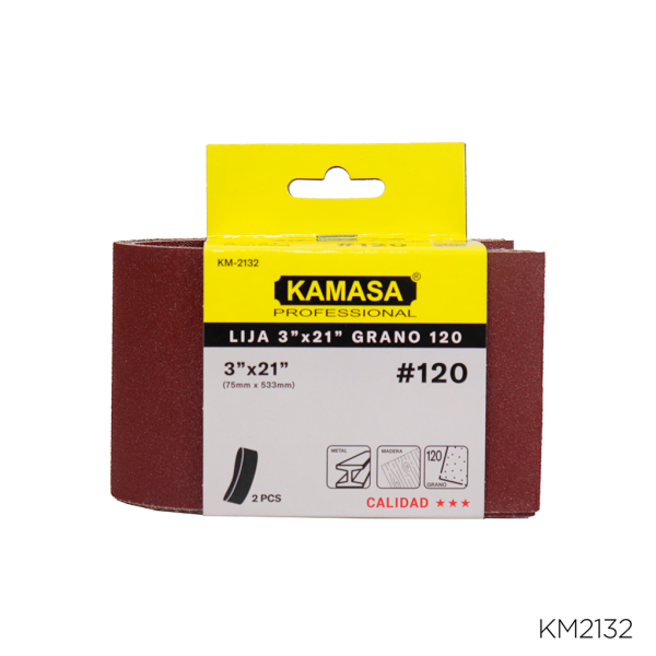 Lija de banda 3"x21" P120 /2PCS KAMASA***