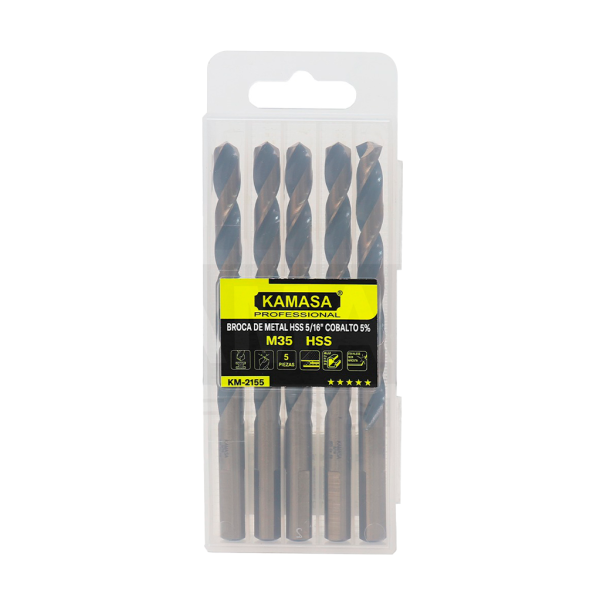 Broca de metal 5/16" HSS cobalto 5% - Imagen 2