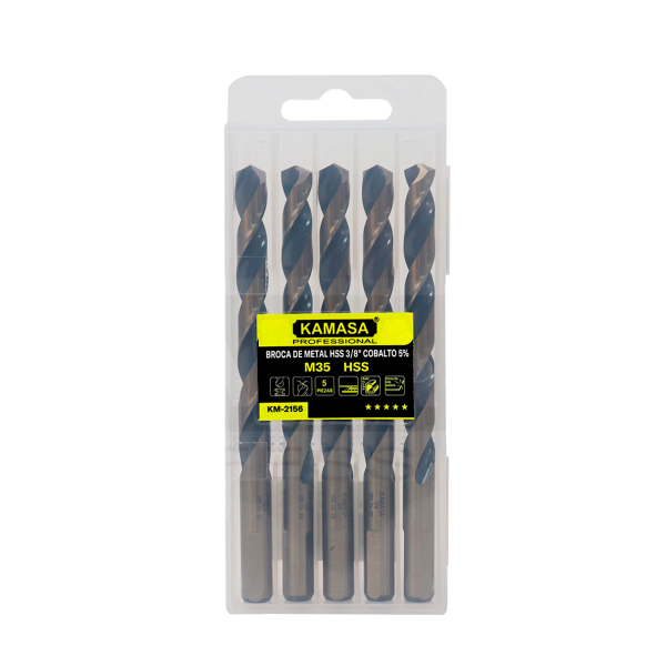 Broca de metal 3/8"  HSS cobalto 5% - Imagen 2