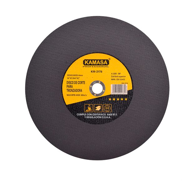Disco de corte para tronzadora 14" 355x(7/64")x25.4mm ***** KAMASA